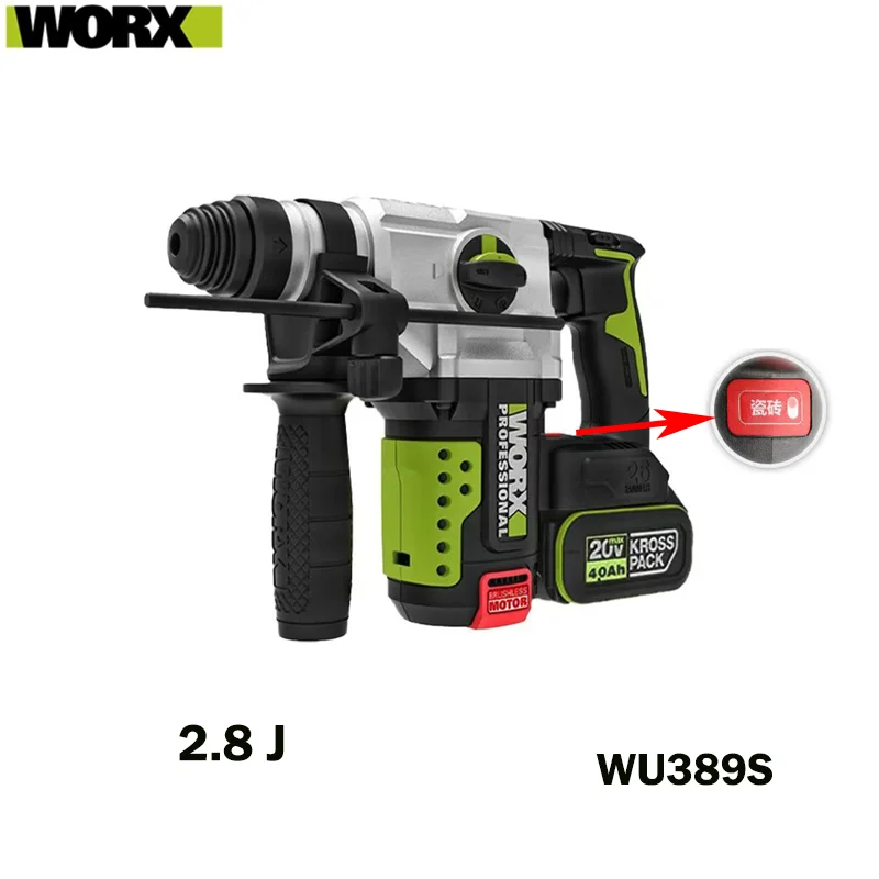 WORX electric drill WU389S electric hammer impact drill high power multi-purpose cordless power tool