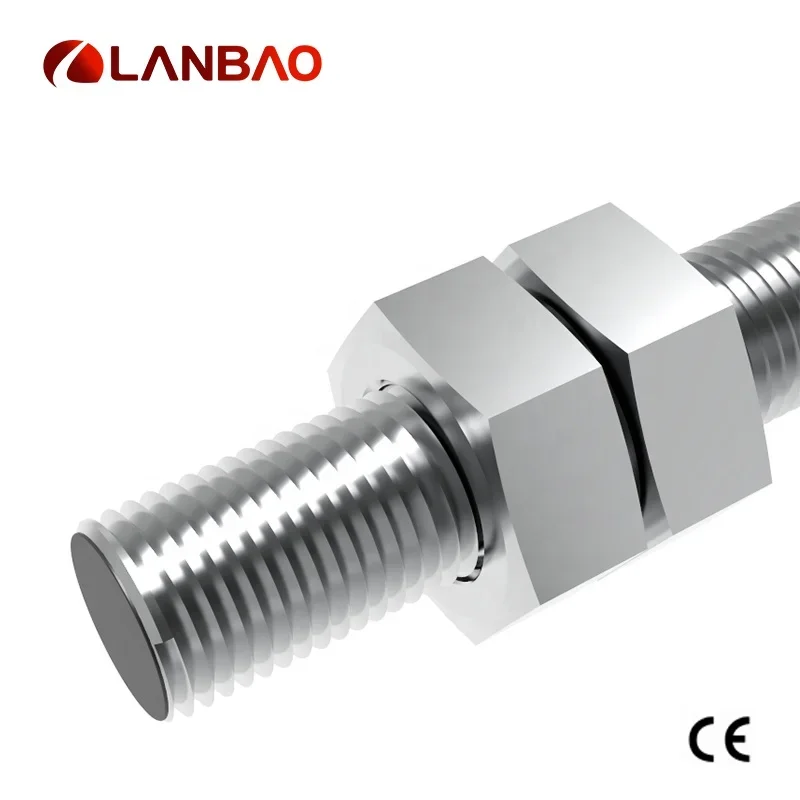 LR05 Standard DC3 Wires Stainless Steel Flush 10-30 Vdc M5 Inductive Proximity Sensor CE 2m PUR Cable Or M8 3 Pins Connector