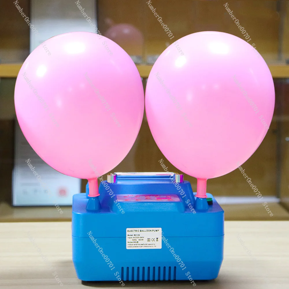 Elektrische ballonpomp 800W met timer Dubbele gaten Professionele inflator met geheugenfunctie Voetschakelaar 800W