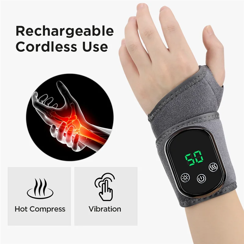 المعصم الفرقة USB وسادة كهربائية التدفئة براسر الرياضة اللياقة البدنية المعصم الرعاية المشتركة الرعاية الصحية-A58E