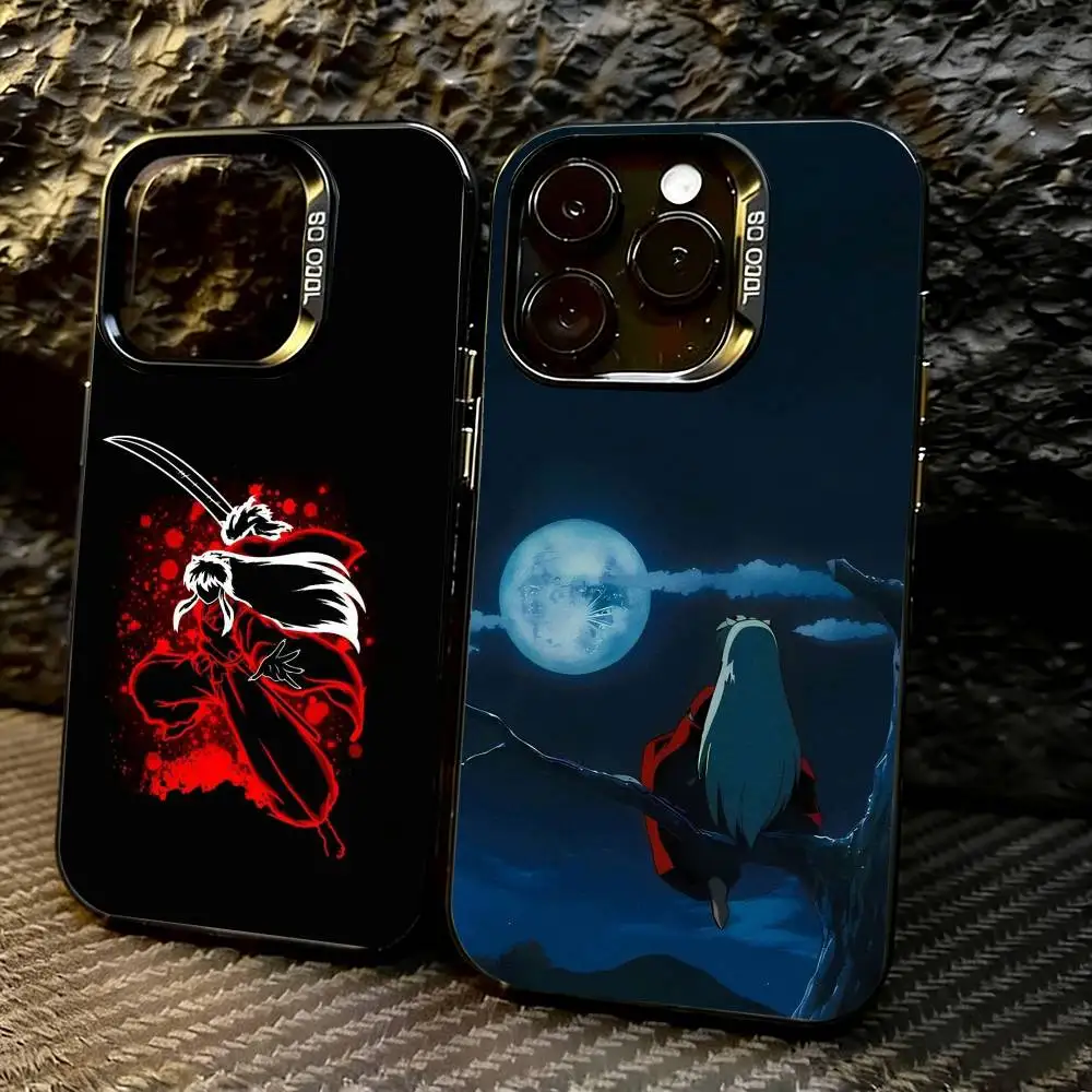 

Inuyasha Silhouette Red Katana Phone Case For iPhone 17,16,15,14,13,12,11 Plus,Pro Max,XS,Colorful Silver Phone case Funda Cover