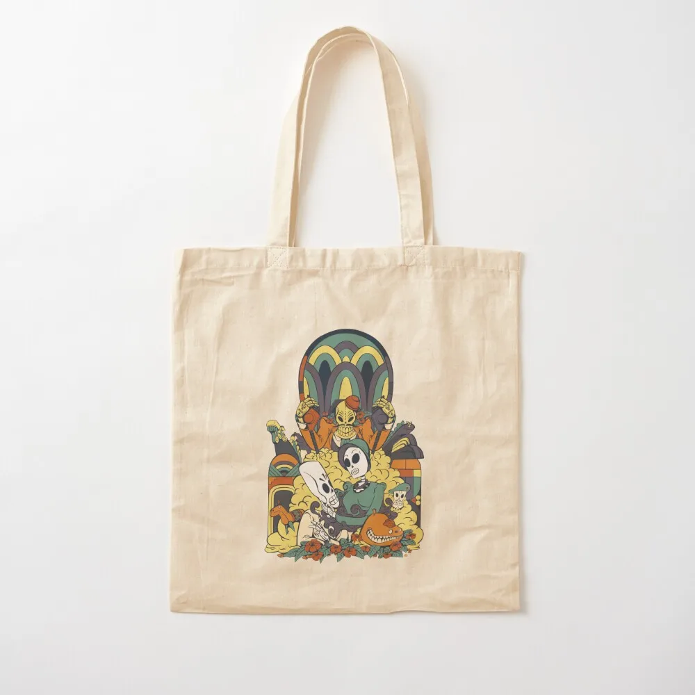 

Grim Fandango Vintage Videogame Artwork Tote Bag tote bag men's Fabric bag Shopper Canvas Tote