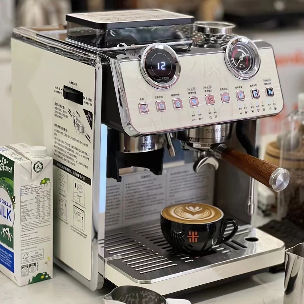 20bar Electric Coffee Maker Multi-Functional Double Boiler Espresso Brewer Household Use Concentrated Bean Hotels Outdoor RV