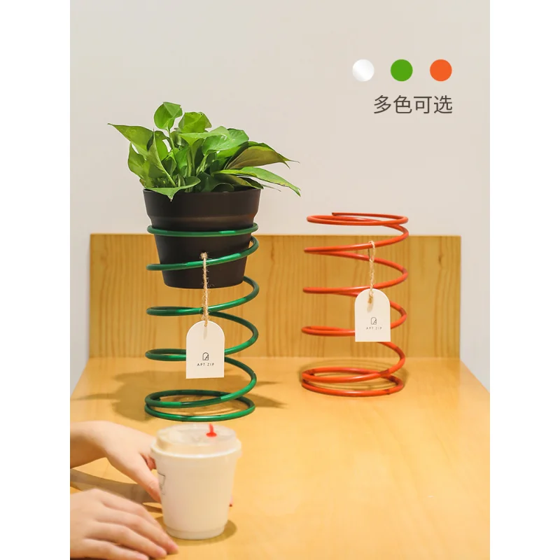 Creative Spring Flower Stand Iron Art  Balcony Floor Flower Pots Shelves Decorative Flower Metal Rack Multi-color Optional