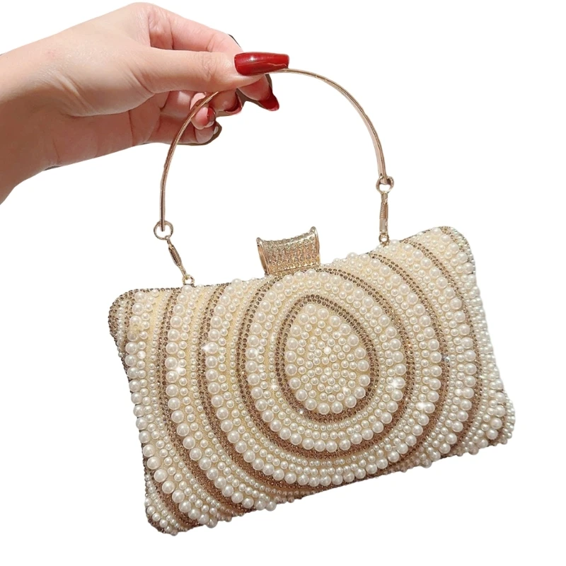 

Fashionable Handbag Clutch Bag with Detachable Chain Strap for Wedding Guests E74B