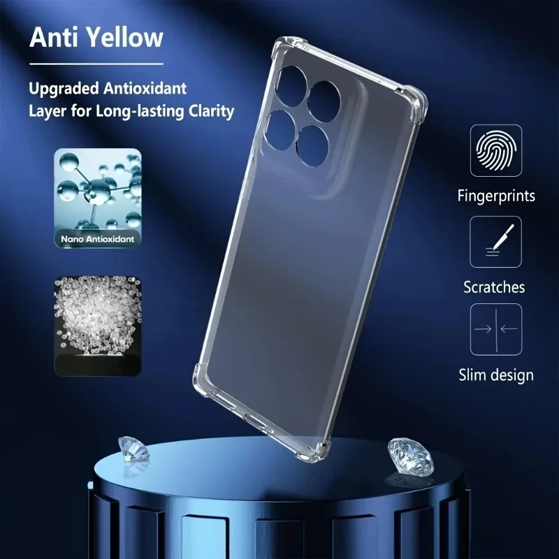 Coque de téléphone transparente pour Motorola Edge 60 Pro 5G Edge60 Fusion Stylus 60S 2025 Edge60Fusion, coque arrière en silicone souple transparente