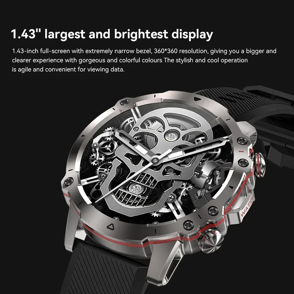 AK56 Smart Watch For Men AMoled Waterproof Bluetooth Call Heart Rate Blood Oxygen Sport Smartwatch PK Amazfit Falcon