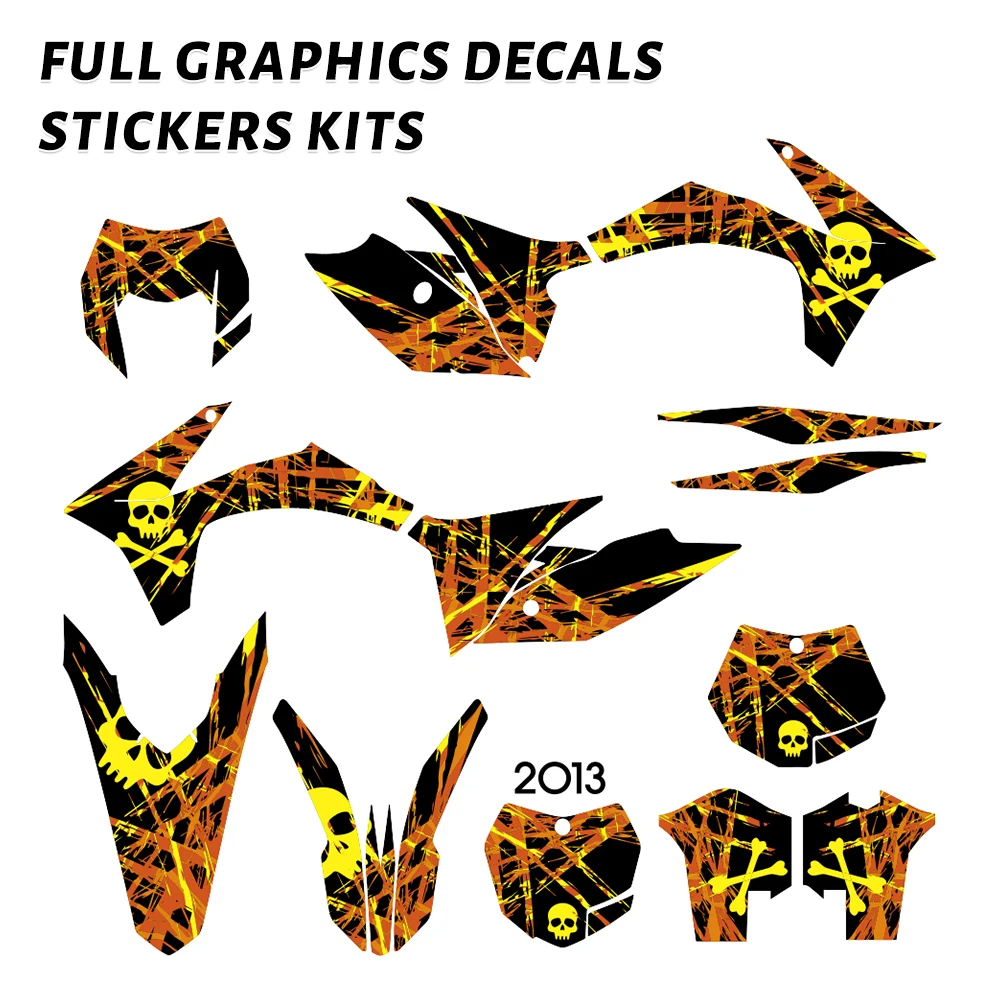

Kits Fit for 125 200 250 300 350 450 500 EXC 2012-2013 XC 2011 Motorcycle Decoration Graphics Background Decal Sticker