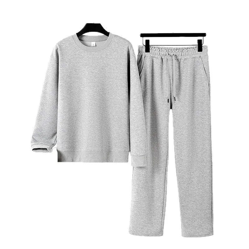 

Осенне-зимний молодежный свитер, комплект из двух предметов, повседневная бархатная спортивная одежда с круглым вырезом для бега, мужская индивидуальная одежда