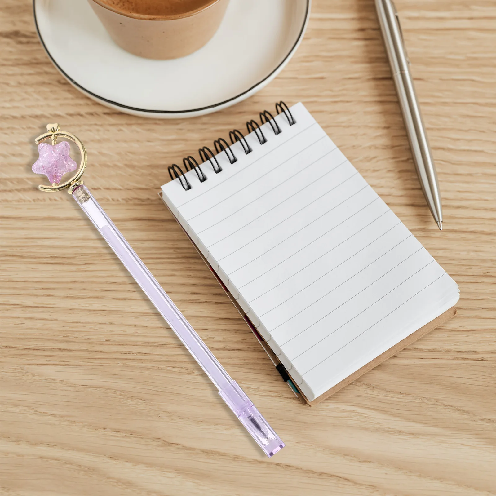 

10Pcs Fun Star Design Writing Pens Smooth Gliding Gel Ink Reusable Plastic Body Great for Note Taking and Signing Documents