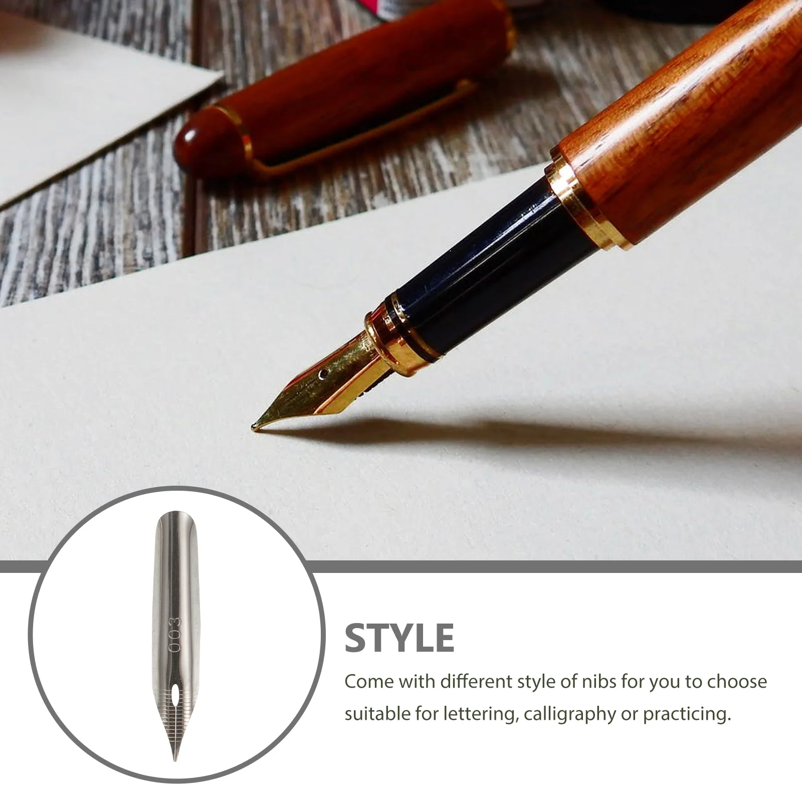 Pemegang kaligrafi Dip, Aksesori pena tinta Stainless Steel 20 buah