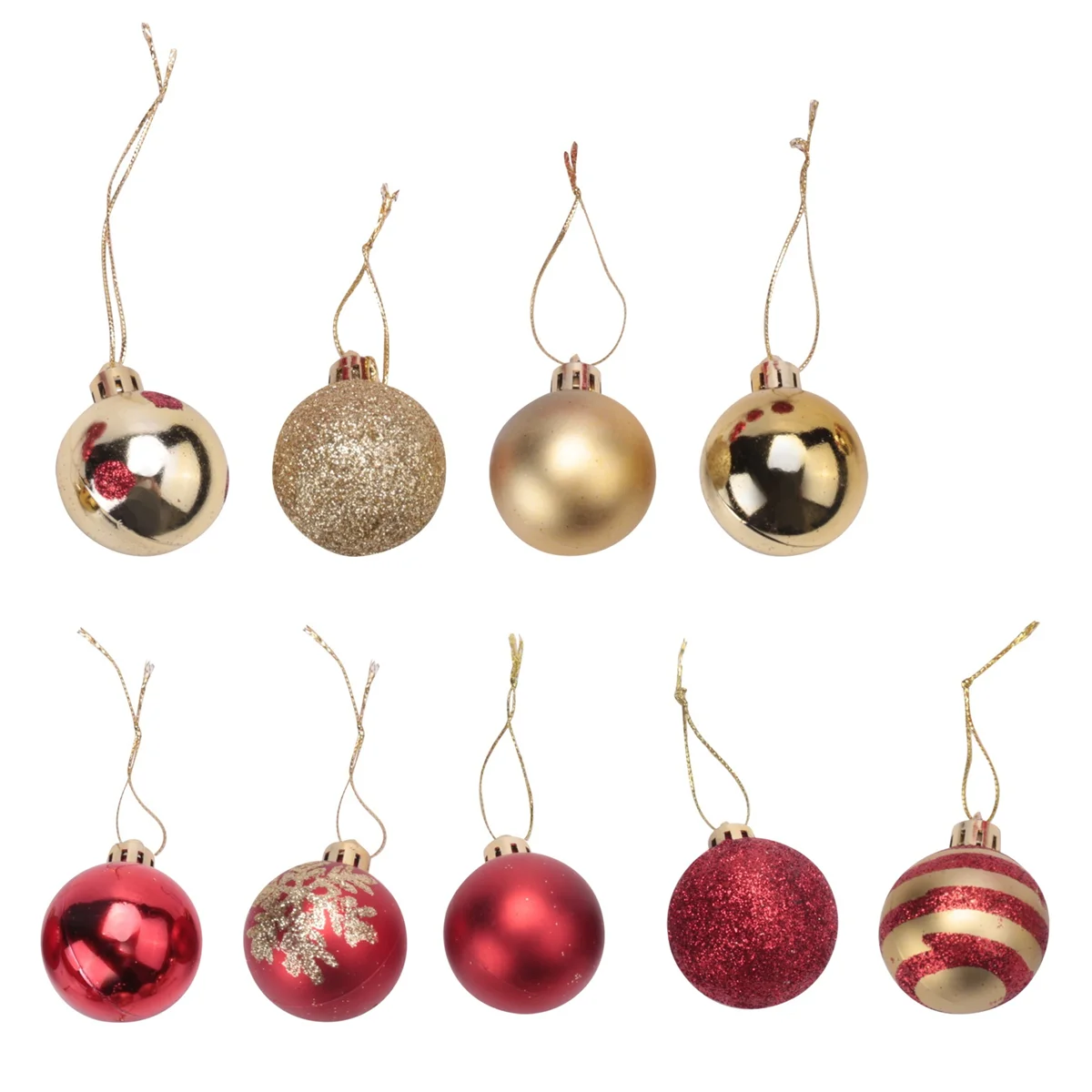 Bolas colgantes para decoración de árbol de Navidad, adornos navideños para el hogar, regalo de Año Nuevo, 50 piezas