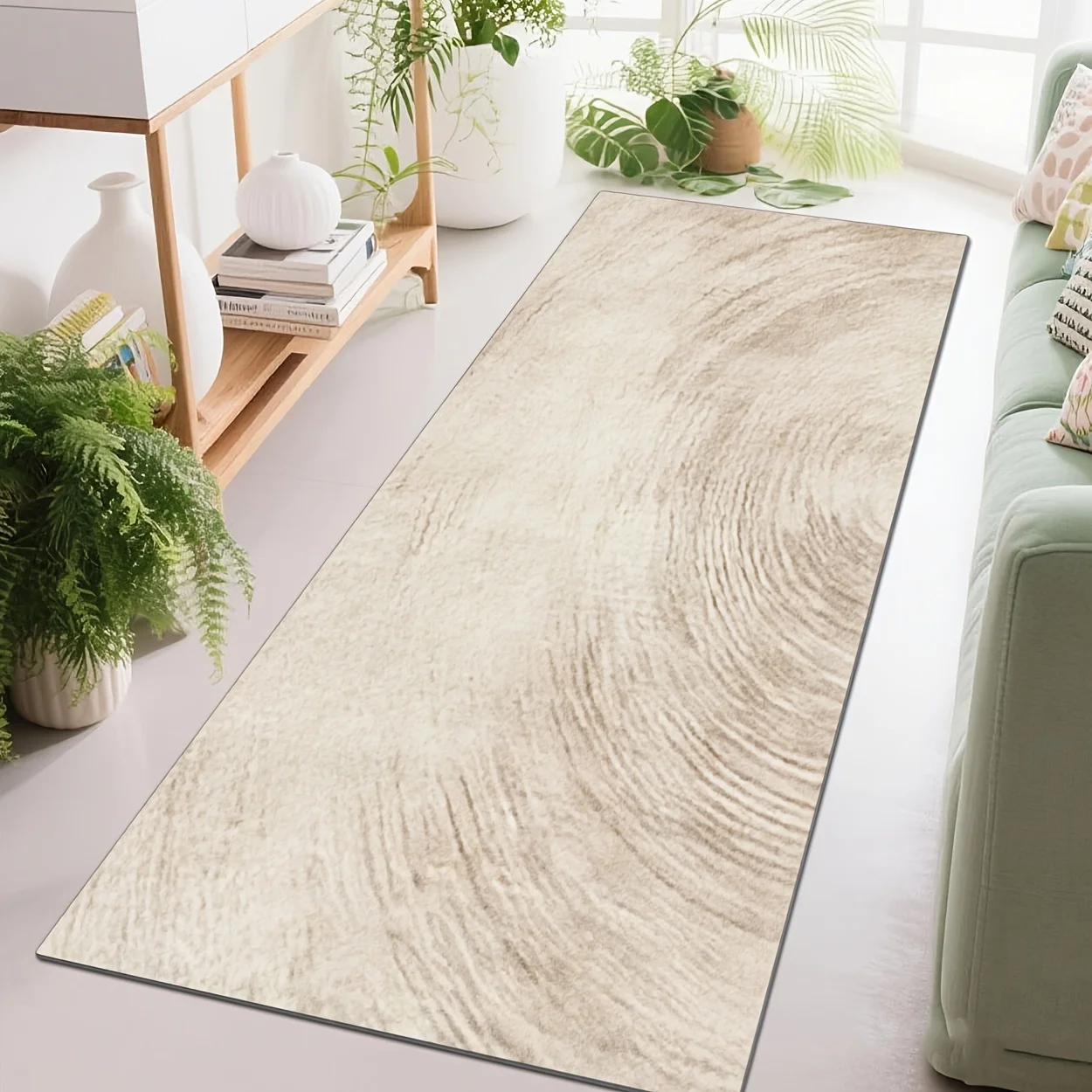 Wood Grain Texture Runner Rug Natural Tree Ring Print Floor Mat Rustic Farmhouse Decor Carpet Kitchen Hallway Indoor Entrance