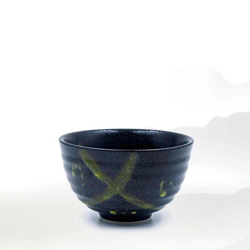 300ml Japan Coarse Pottery Matcha Bowl Green Tea Maker Cup Glaze Teacup Kung Fu Tea Set Master Cup Creative Vintage Home Decor