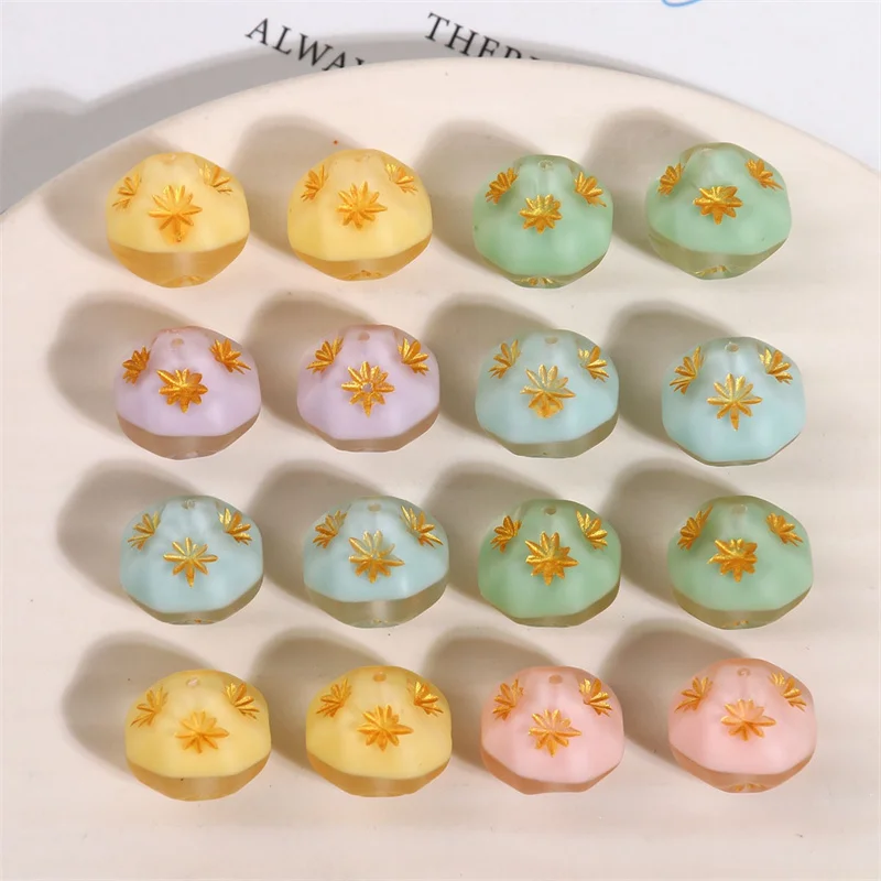 

Min order 20pcs/lot color print 15mm geometry shape resin straight hole beads diy jewelry earring/garment accessory