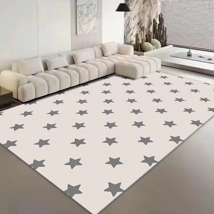 

Ins Geometry Living Room Decoration Carpet Sofa Table Beside Lounge Rug Simple Pattern Rugs for Bedroom Washable Floor Mat ковер