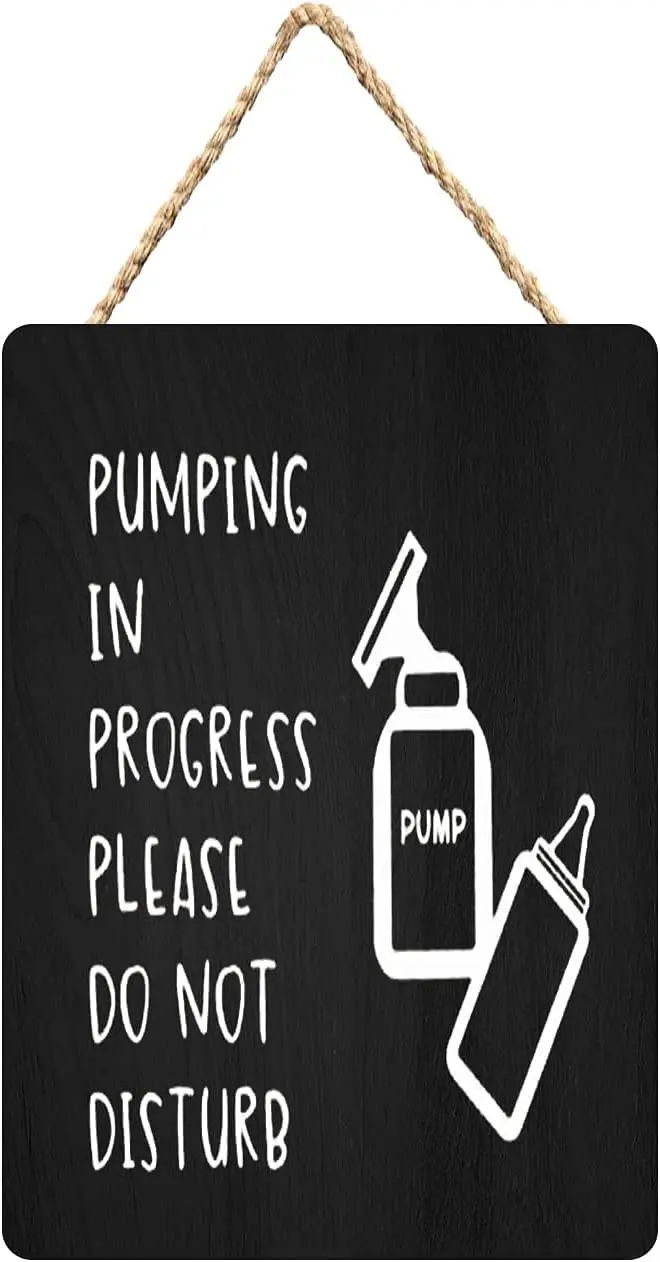 Pumping in Progress Do Not Disturb Tin Sign Breastfeeding Sign Nursing Sign Rustic Sign Wall Metal Plaque Farmhouse Wall Art for