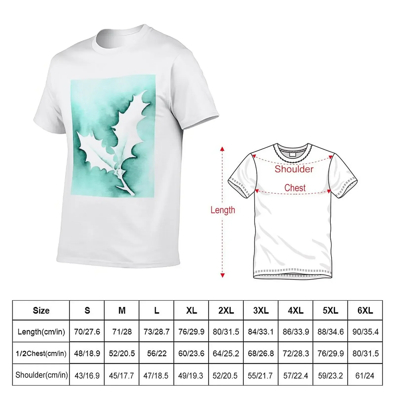 Holly Leaves Christmas design T-Shirt summer top shirts graphic tees boys animal print t shirts for men cotton