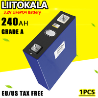 1pcs  LiitoKala 3.2V240Ah Lifepo4 battery High power diy 12V 24V 240Ah Electric car RV golf cart Solar Yacht LiFePO4 battery