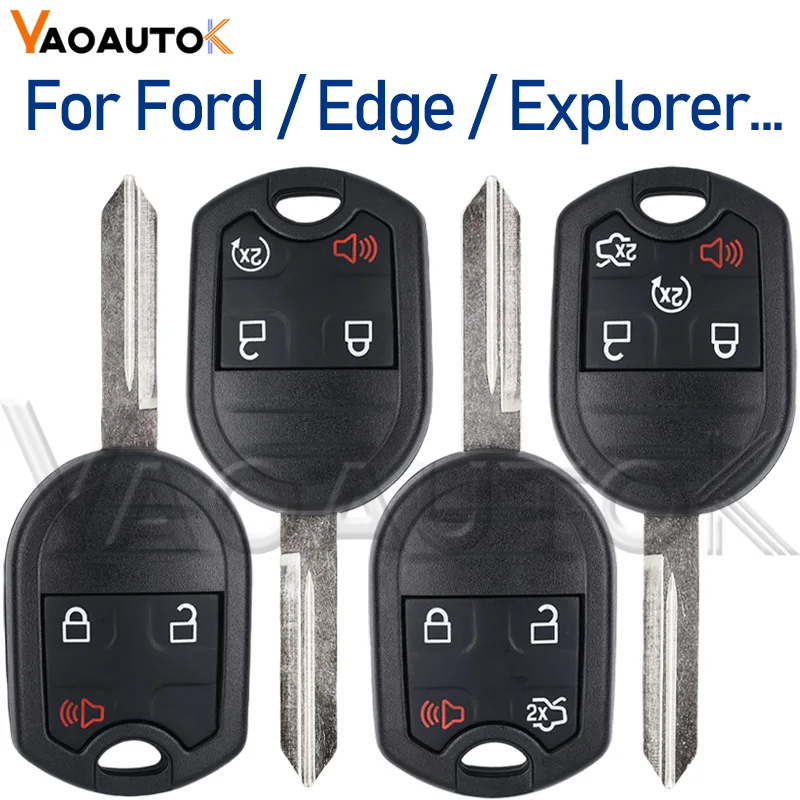 Auto Remote Key Shell Case Replacement For Ford Edge Explorer Ranger Mustang Expedition Escape 3 4 5 Buttons Car Key Shell Cover