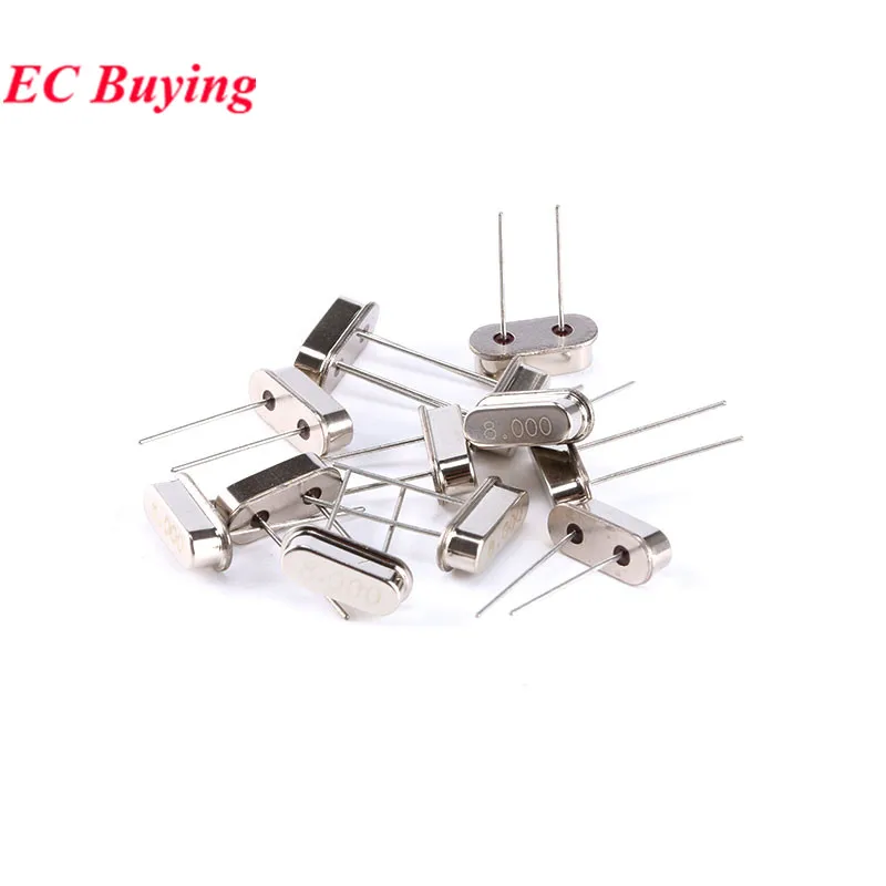 10Pcs/lot 8.000Mhz Crystal Oscillator 8MHz 8 8.000 MHz 8M Hz 8.000M Mini Passive Resonator Quartz HC-49S
