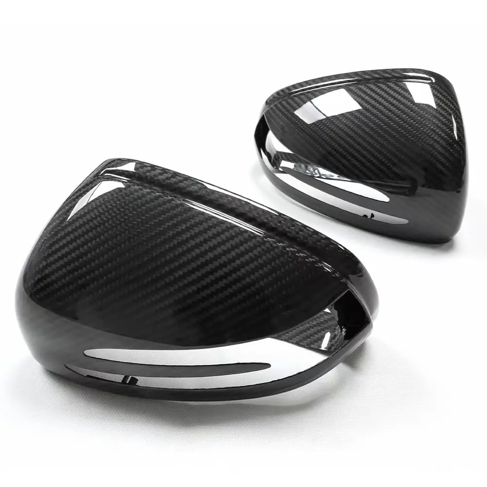 

2019 Car Outdoor Rear View Mirror Cover Replacement Dry Carbon Fiber Mirror Cap for Mercedes Benz AMG GTS C190 Car Mirrors