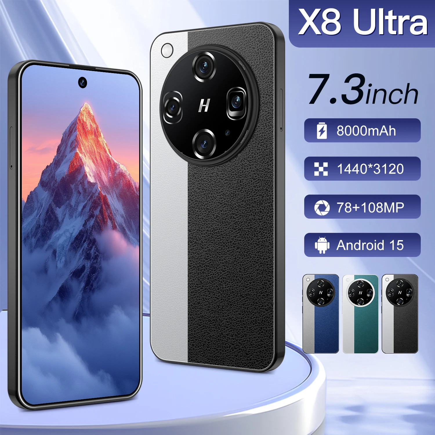 

2025 NEW X8 Ultra HOT original intelligent 5G dual card dual standby Android 14 system global version 7800mAh battery