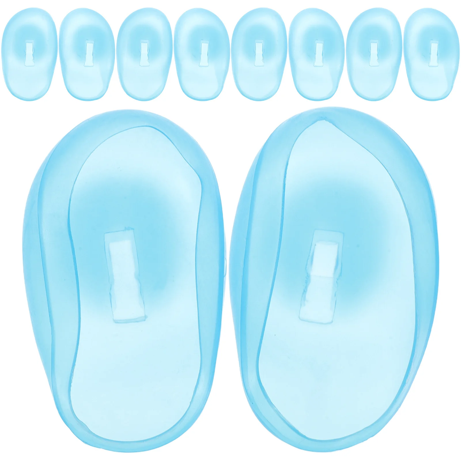 

5Pairs Hair Dye Ear Protection Silicone Ear Covers Reusable Blue Earmuffs for Salon Home Use Anti-Staining Shield for Hair