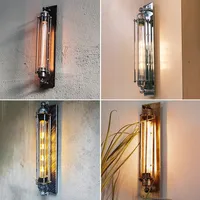 American Flute Wall Lamp Unique LOFT Restaurant Bar Grill Hallway Iron Wall Light Rustic Industrial Decor Edison Bulb Fixture