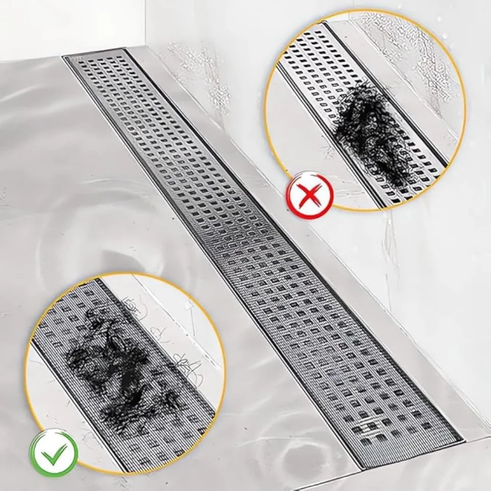 1pc 5mX7/10/12cm Self-Adhesive Floor Drain Stickers Shower Drain Hair Catcher Disposable Mesh Sink Strainer Filter For Bathroom - view 6