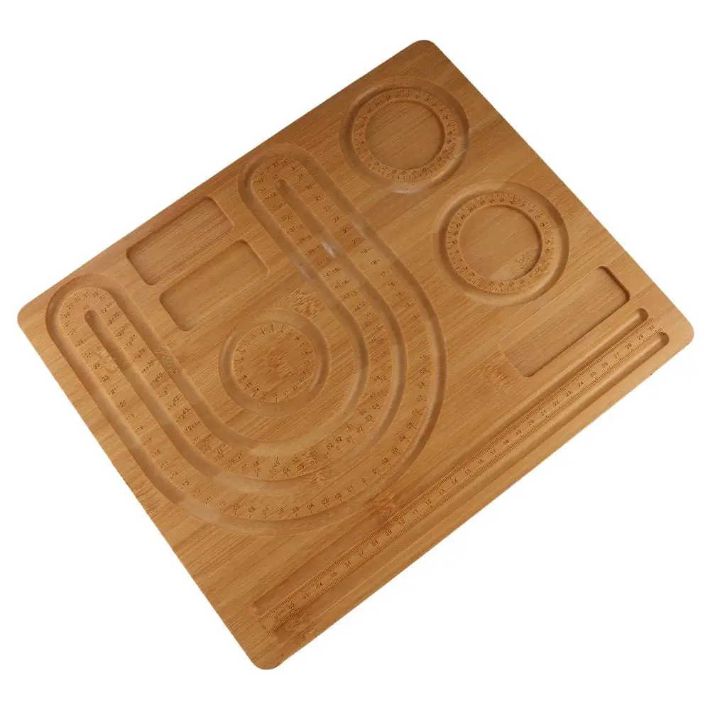 Multiple Types Jewelry Making Tray With Scale Eco-Friendly Wooden Bead Board Thickened Display Jewelry Design Board Crafts DIY