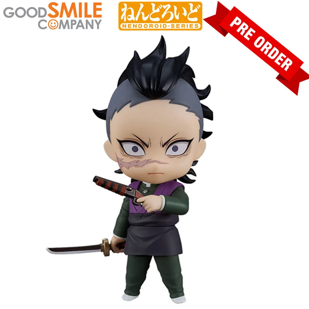 

Original Demon Slayer Kimetsu no Yaiba Genya Shinazugawa Anime Figure Kwaii Q Ver. Doll Collector Action Figurine Birthday Gift