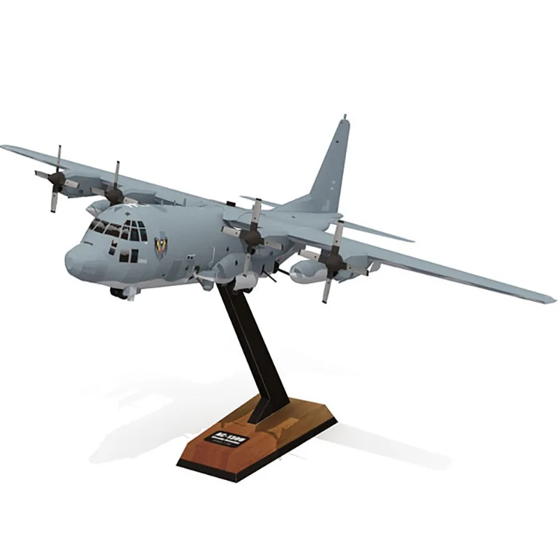 1:100 AC130 Ghost Air Gunboat Plane Paper Model Flying AC-130U Plane Model Handmade DIY Jigsaw Puzzle Toy