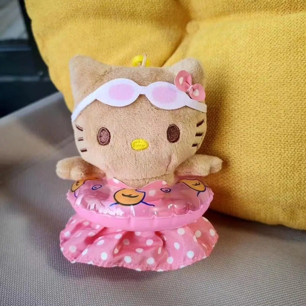 Kawaii سانريو مرحبا كيتي أفخم قلادة الأزرق الداكن هاواي بيكيني المفاتيح الكرتون على ظهره اكسسوارات الديكور هدية عيد ميلاد