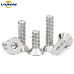 1/5/10/50pcs M1.6 M2 M2.5 M3 M4 M5 M6 M8 304 A2 Stainless Steel GB70.3 Hexagon Hex Socket Head Flat Countersunk Allen Bolt Screw