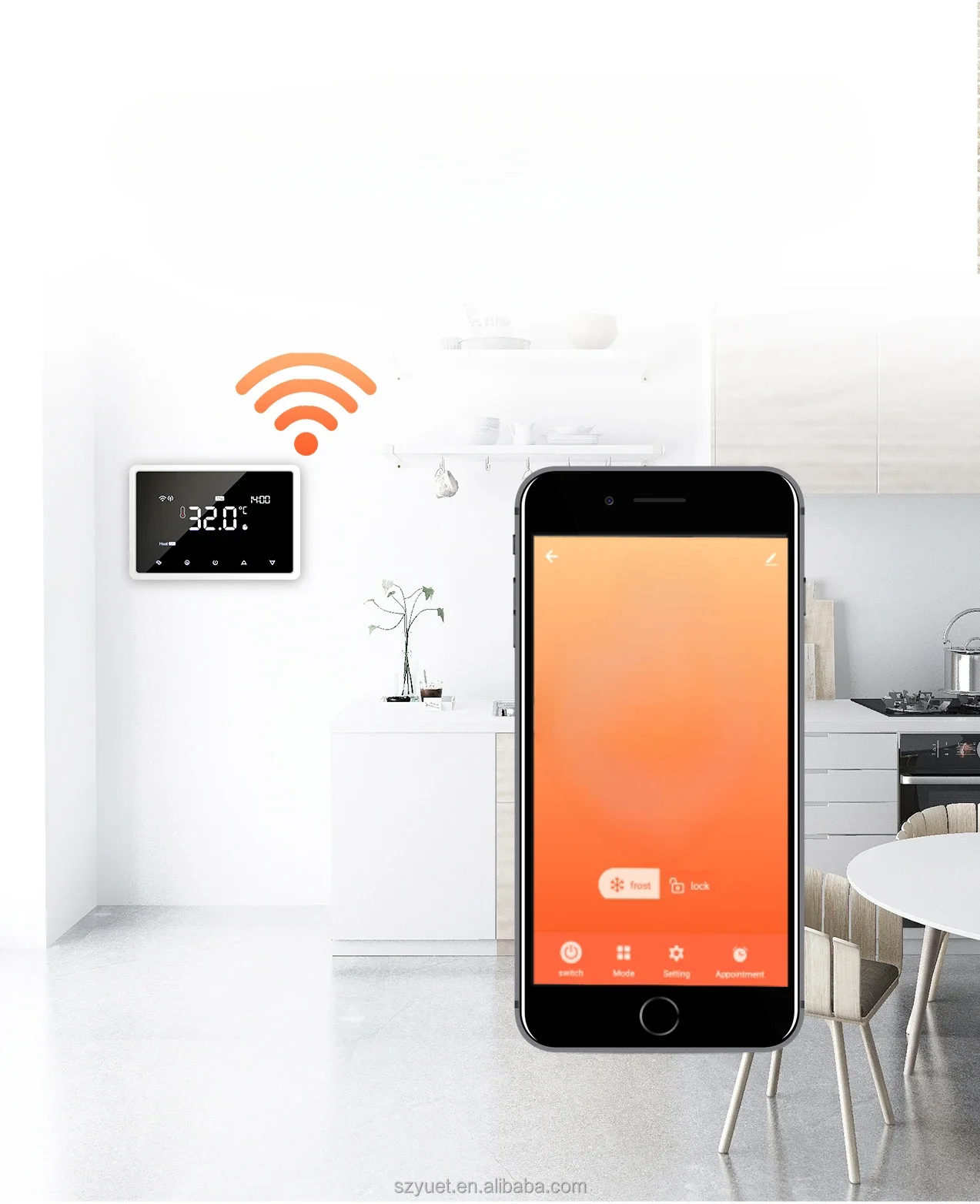 ME98  wireless WIFI  smart  gas  boiler heating thermostat  programmable  remote control thermostat