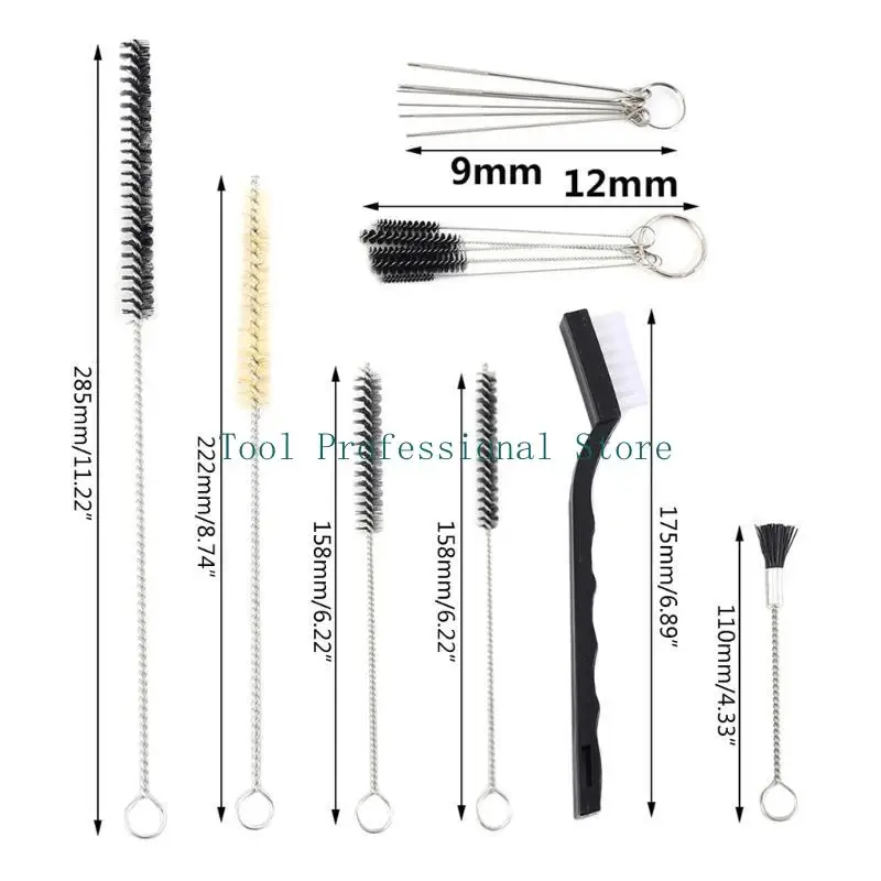 57QF Spray Cleaning Kit 17pcs/Set Air Brush Spray Guns Cleaning Kit for Effective Cleaning Accessories Repair Part Tool