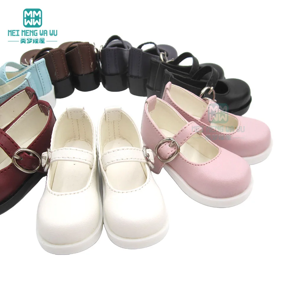 

6.5cm*3cm BJD Doll Shoes 1/4 Joint smart Doll Leather pu Shoes high-heeled shoes Black, white, pink, mint green