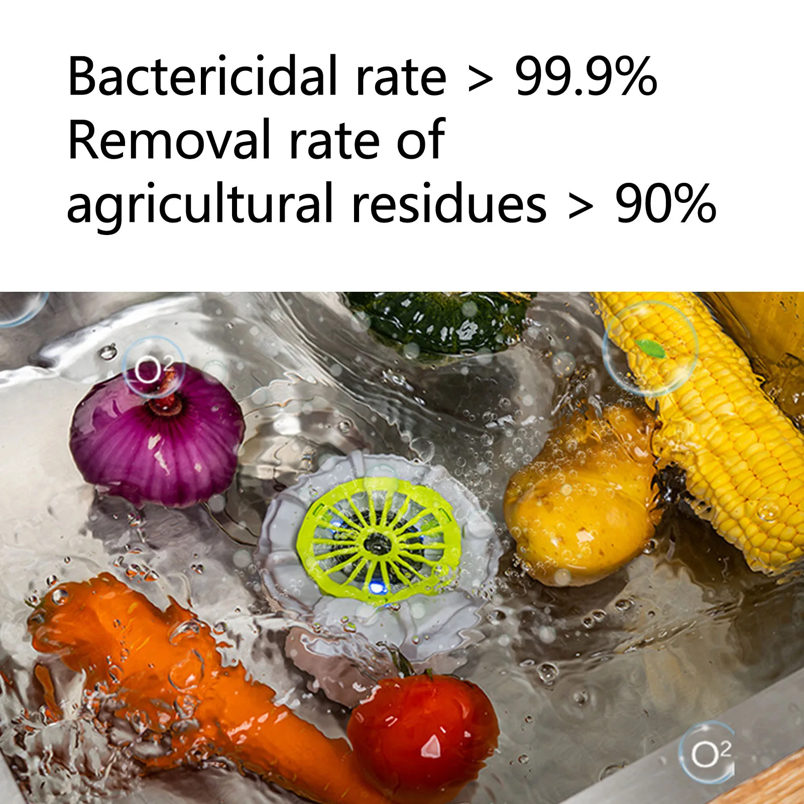 Machine à laver les fruits et légumes Portable, nettoyeur de légumes ABS, Gadget de cuisine, purificateur d'aliments pour un nettoyage en profondeur du riz et de la viande