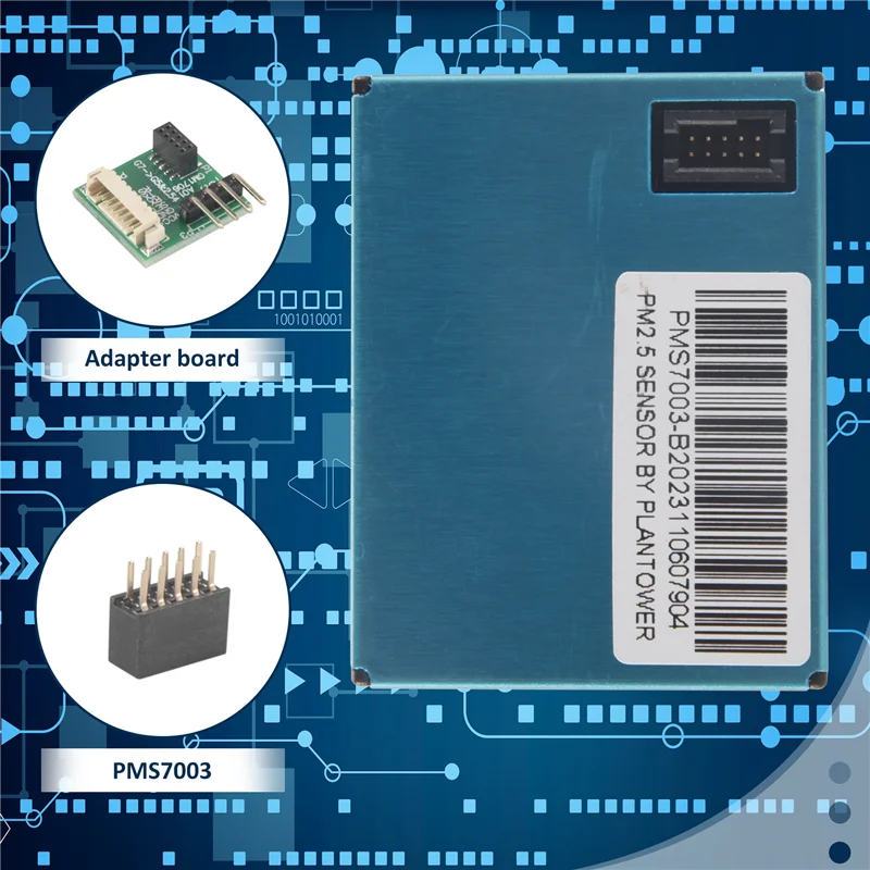Sensor de poeira ABLU-PM2.5 PMS7003 / G7 Sensor digital PM2.5 de formato fino (placa de transferência incluída + cabo)