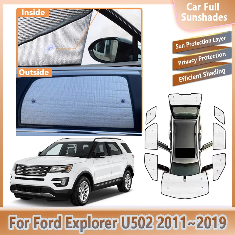 Visière Anti-UV de voiture pour Ford Explorer U502 MK5 2011 ~ 2019 2013 2017, accessoires pare-soleil, couverture de pare-soleil, pièces intérieures