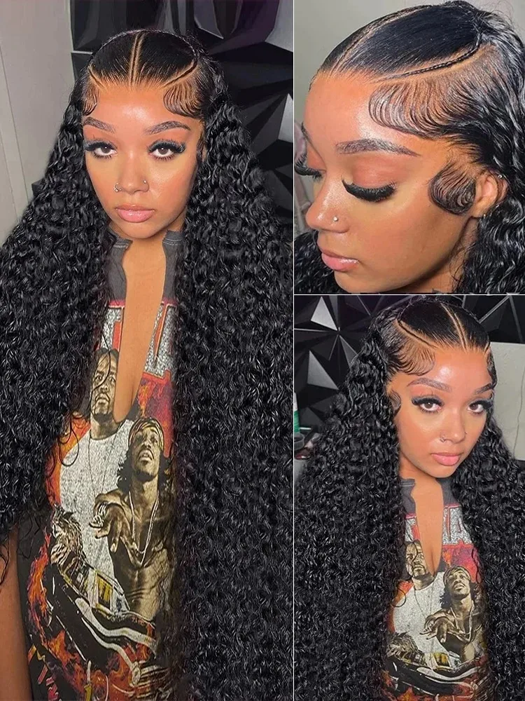 40 بوصة 13x6 Hd الدانتيل الباروكات الأمامية موجة عميقة الباروكات البرازيلي الشعر شعر بشري مجعد موجة المياه العميقة 13x4 الدانتيل شعر مستعار أمامي للنساء