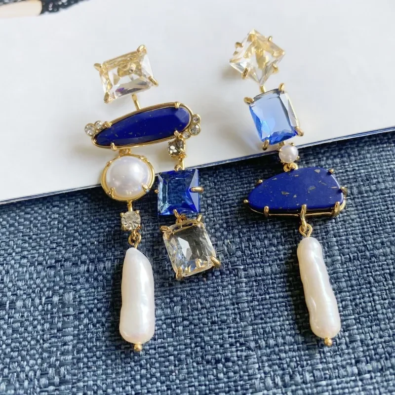 2023 New Geometric Square Dangle Earrings with Transparent and Colorful Cube Design for Women