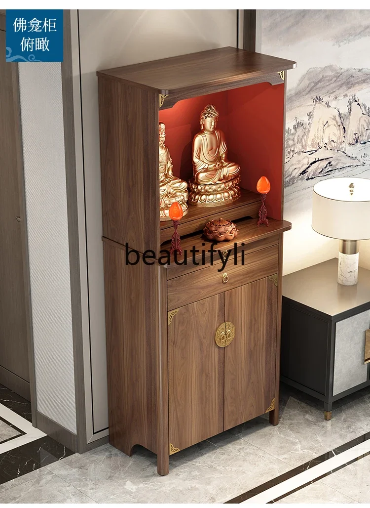 

ss C New Chinese solid wood Buddhist shrine stand cabinet shrine table incense table