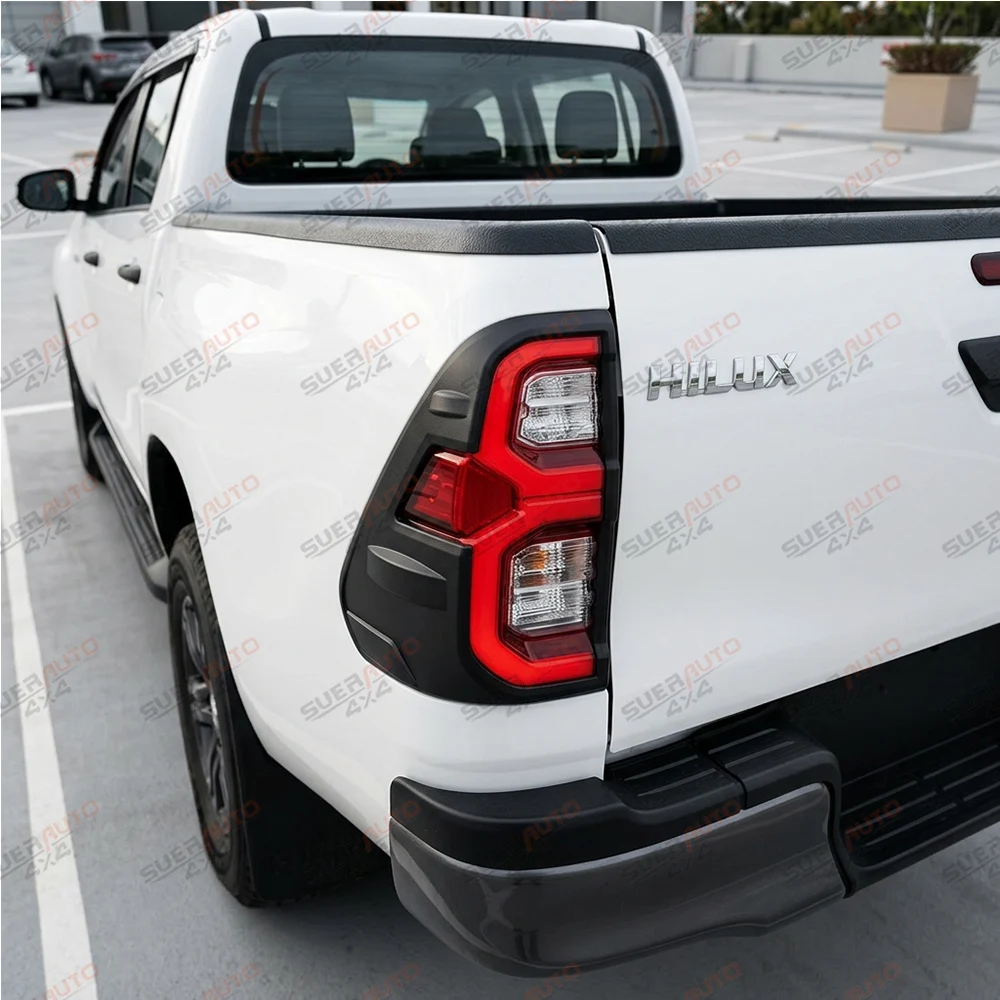 Taillight Cover Trim Rear Light Cover For Toyota Hilux 2021 2022 2023 2024 Protector Trim Tail Light Cover Car Accessories