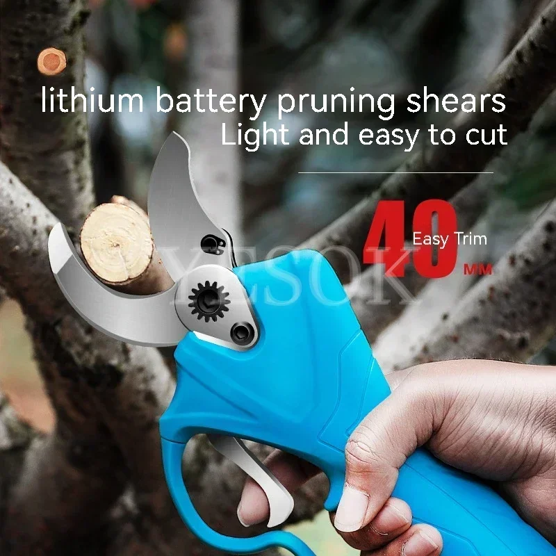 Lithium Battery Electric Pruning Shears 4CM Electric Scissors Garden Pruning Machine Fruit Tree High Branch Shears