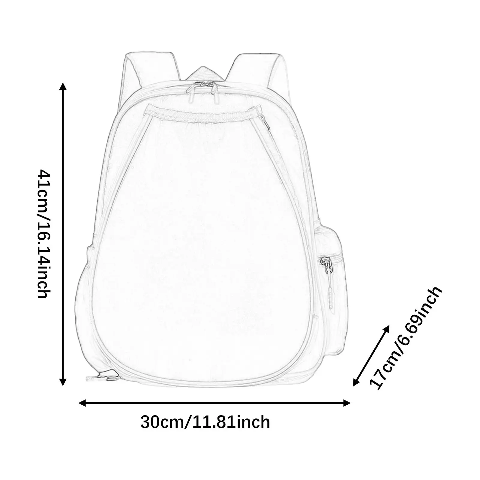 Tennis Backpack, Outdoor Sport Bag, Water Resistant Multifunctional Portable