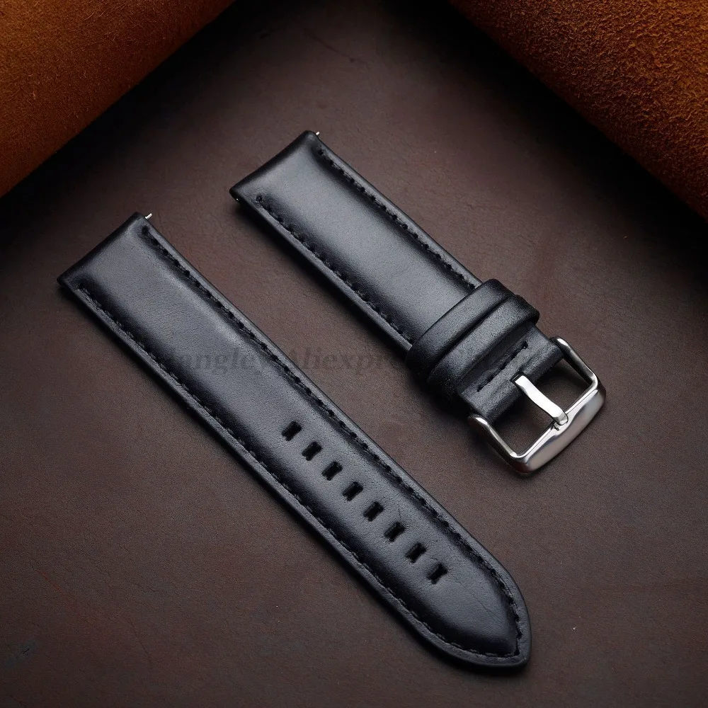 Schnellverschluss-Armband aus echtem Leder, 18 mm, 20 mm, 22 mm, 24 mm, 26 mm, schwarzbraunes Armband für DW Daniel Wellington-Armbänder – Detail 7