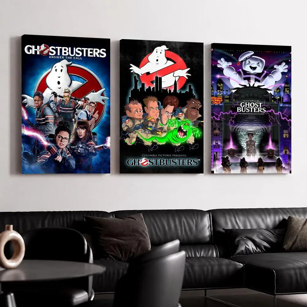 Classic Movie G-GhostbusteRs Framed Wall Painting Canvas Poster Ready to Hang Wall Art for Bedroom Living Room Home Decor Gift