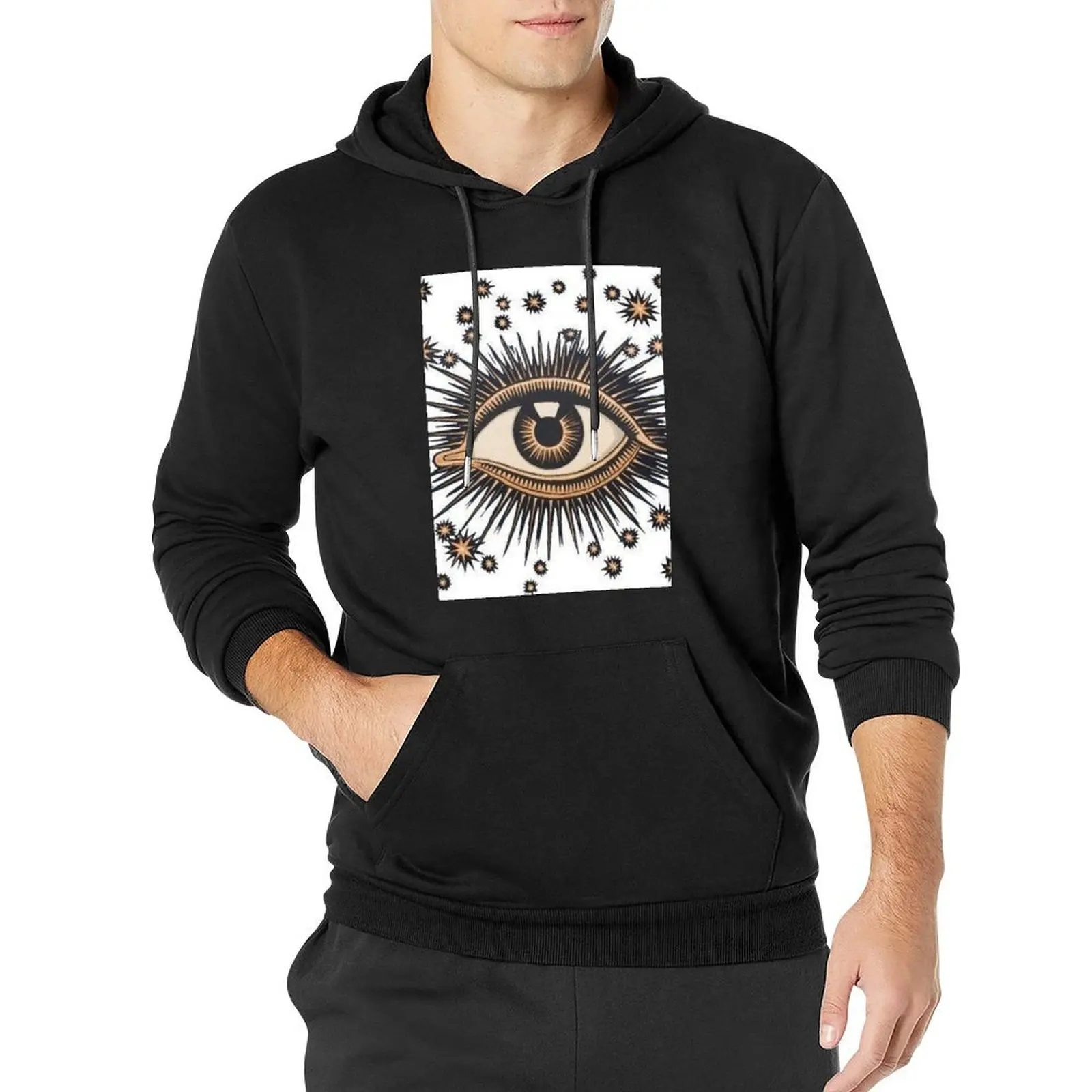 

Vintage Eye Pullover Hoodie autumn clothes male clothes korean autumn clothes hoodie for men